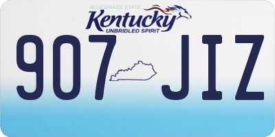 KY license plate 907JIZ