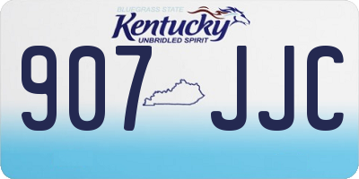 KY license plate 907JJC