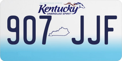 KY license plate 907JJF