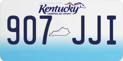 KY license plate 907JJI
