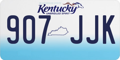 KY license plate 907JJK
