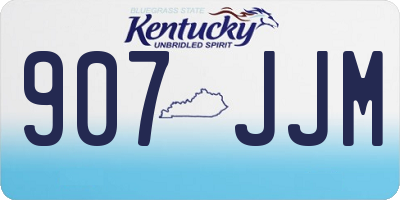 KY license plate 907JJM
