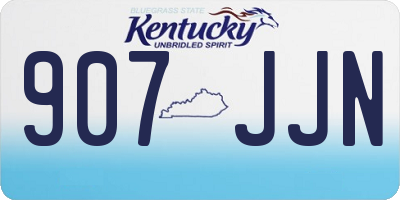 KY license plate 907JJN