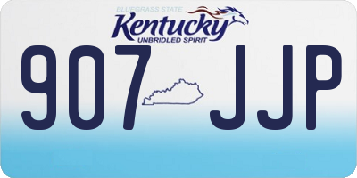 KY license plate 907JJP