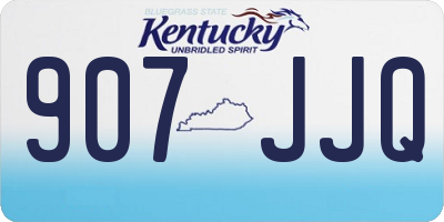 KY license plate 907JJQ