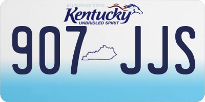 KY license plate 907JJS