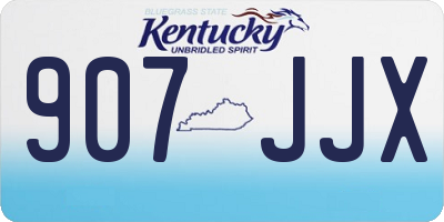 KY license plate 907JJX