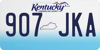 KY license plate 907JKA