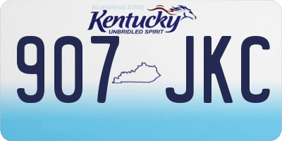 KY license plate 907JKC