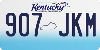 KY license plate 907JKM