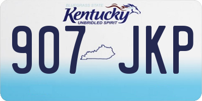 KY license plate 907JKP