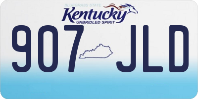 KY license plate 907JLD