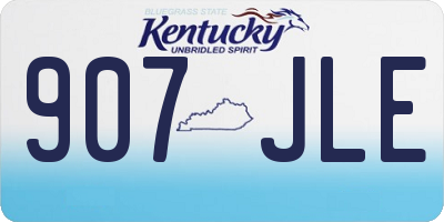 KY license plate 907JLE