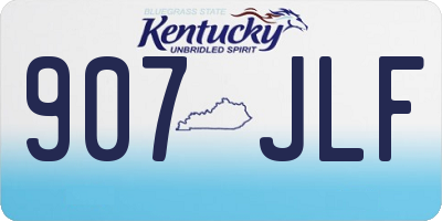 KY license plate 907JLF