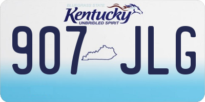 KY license plate 907JLG