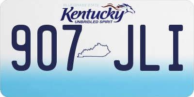 KY license plate 907JLI