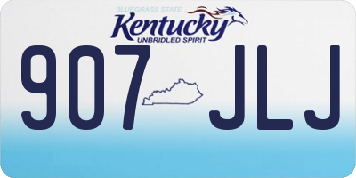 KY license plate 907JLJ