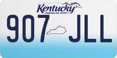 KY license plate 907JLL