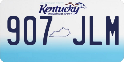 KY license plate 907JLM