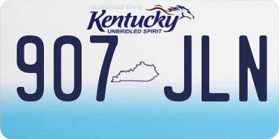 KY license plate 907JLN