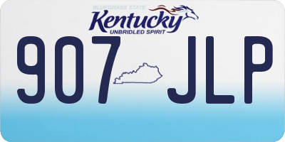 KY license plate 907JLP