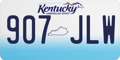 KY license plate 907JLW