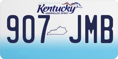 KY license plate 907JMB