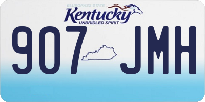 KY license plate 907JMH