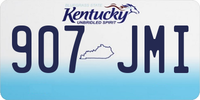 KY license plate 907JMI