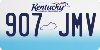 KY license plate 907JMV