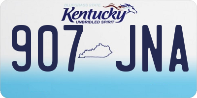 KY license plate 907JNA