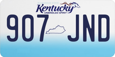 KY license plate 907JND