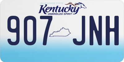 KY license plate 907JNH