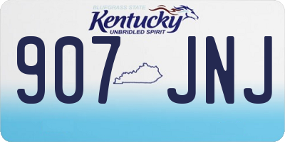 KY license plate 907JNJ