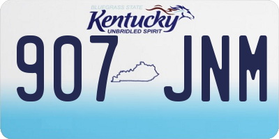 KY license plate 907JNM