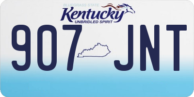 KY license plate 907JNT