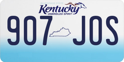 KY license plate 907JOS