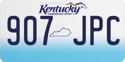 KY license plate 907JPC