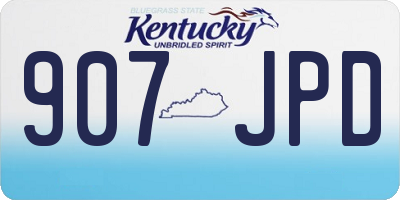 KY license plate 907JPD