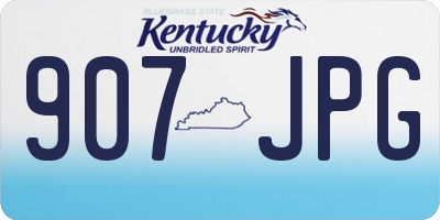 KY license plate 907JPG