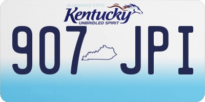 KY license plate 907JPI