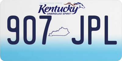 KY license plate 907JPL