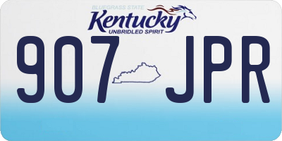 KY license plate 907JPR