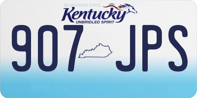 KY license plate 907JPS
