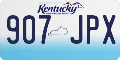 KY license plate 907JPX