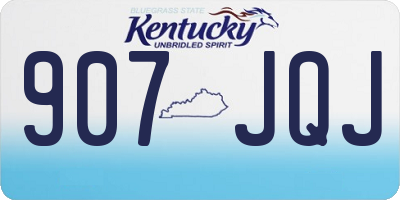 KY license plate 907JQJ