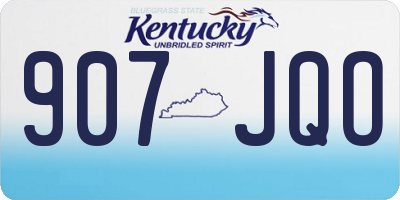 KY license plate 907JQO