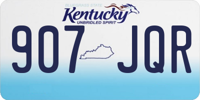 KY license plate 907JQR