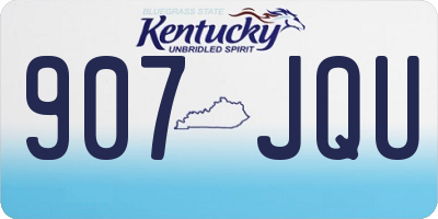 KY license plate 907JQU