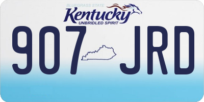 KY license plate 907JRD